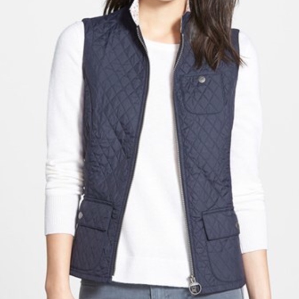 Barbou Brush Gilet in Navy Blue